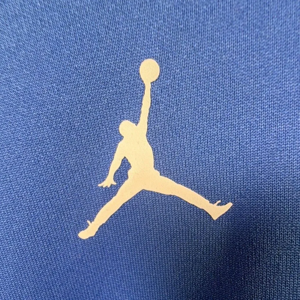 Jordan Men’s Blue/White Colorblock Track Jacket 2XL Regular Full Zip Mock Neck